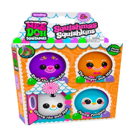 NeeDoh Squishmas Squishkins 4er-Pack