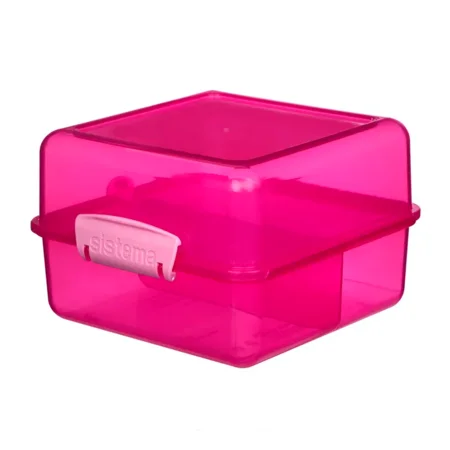 Sistema Brotdose mit Fächern, pink mit rosa