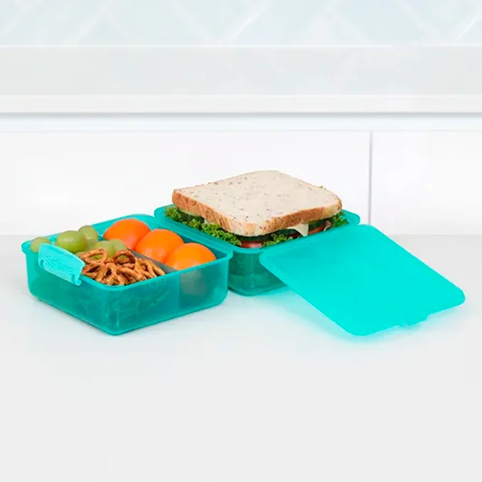 Sistema Brotdose mit Fächern, teal