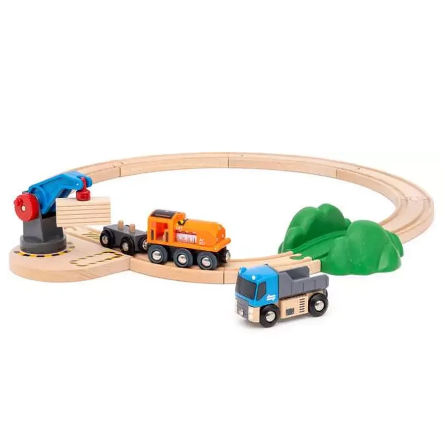 BRIO World Starterset Güterzug mit Kran A