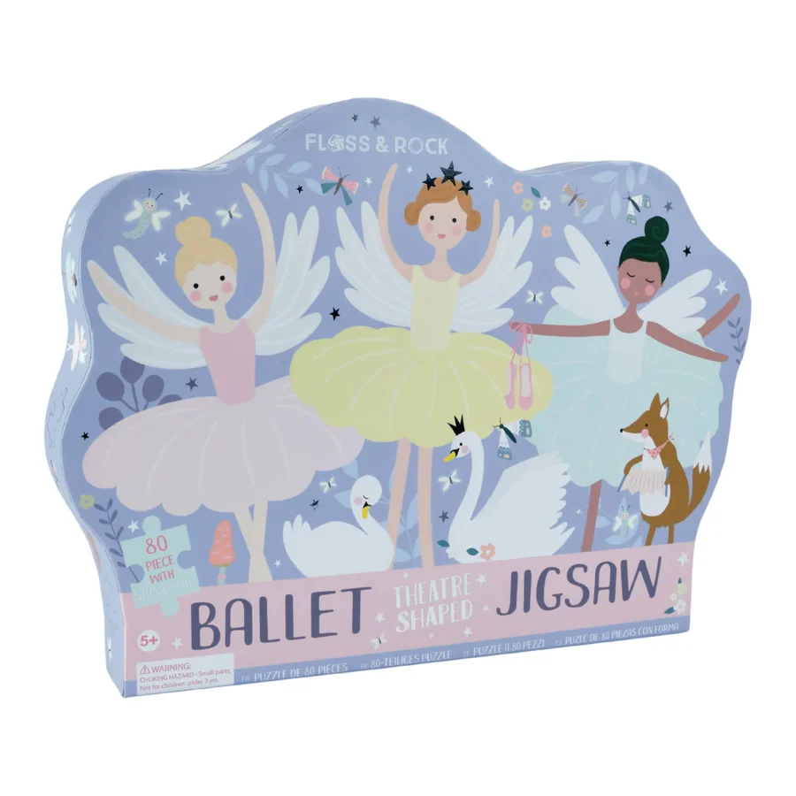 Kinderpuzzle, 80 Teile - Ballerinas, Floss & Rock
