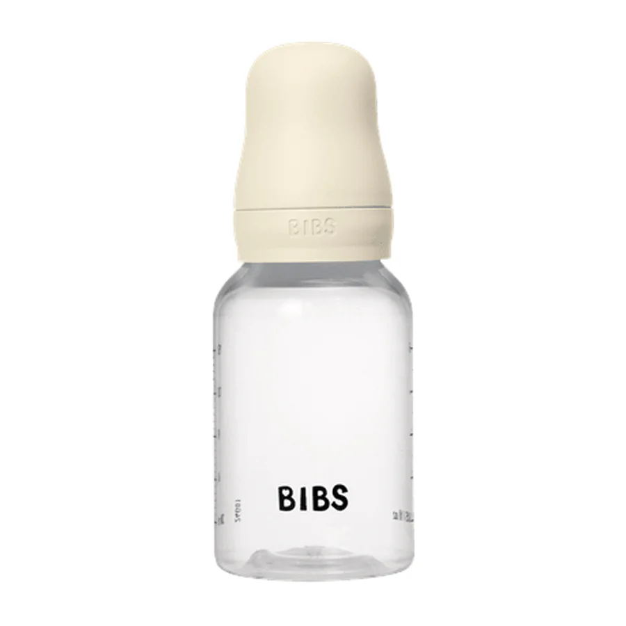 BIBS Babyflasche 150 ml, slow flow, Ivory