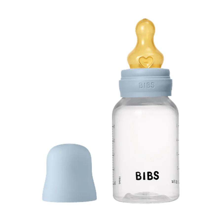 BIBS Babyflasche 150 ml, slow flow, Baby Blue