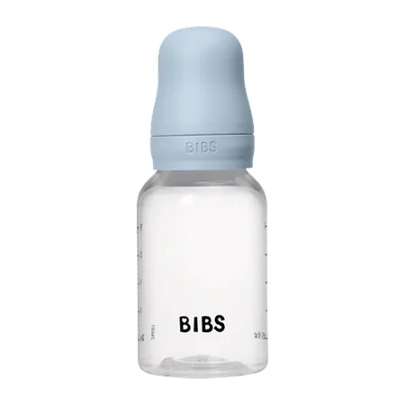 BIBS Babyflasche 150 ml, slow flow, Baby Blue