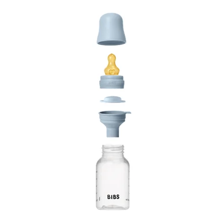 BIBS Babyflasche 150 ml, slow flow, Baby Blue