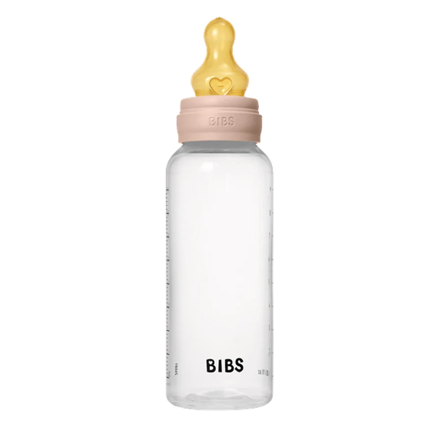 BIBS Babyflasche 270 ml, medium flow, Blush