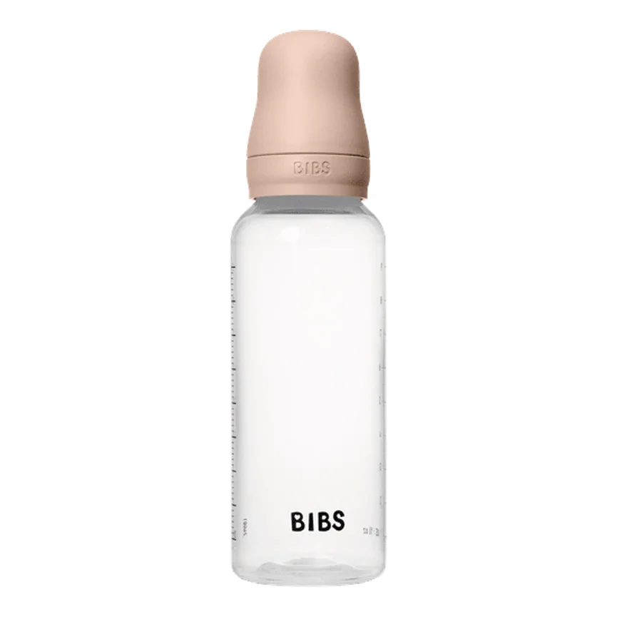 BIBS Babyflasche 270 ml, medium flow, Blush