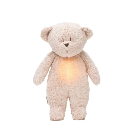 Moonie 2.0 Organic Humming Bjørn med lampe, rose 