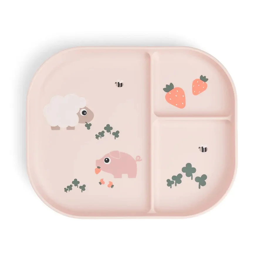 Done by Deer Foodie raumaufgeteilter Teller, tiny farm powder