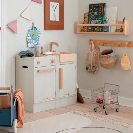 Sebra KIDchen Geschirrspüler aus Holz, beige