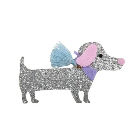 Great Pretenders hårclips, glitter hund