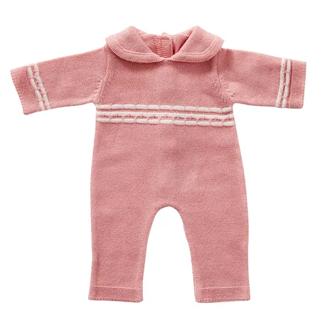 by Astrup dukketøj, strikdragt rosa 40-45 cm