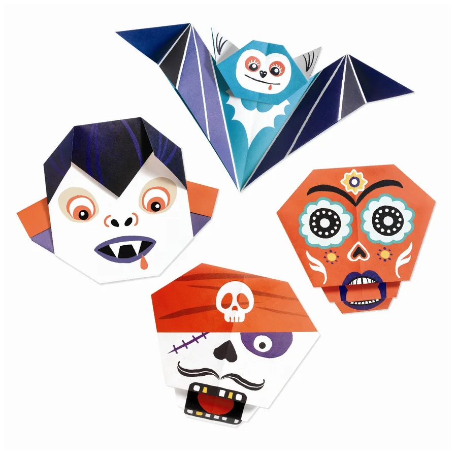 Djeco Kreatives Origami-Set, Gruselfiguren