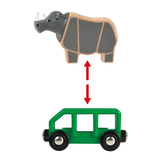 BRIO safari næsehornstog