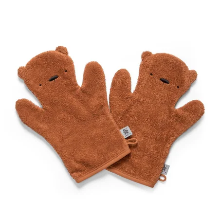 Sebra 2er-Pack Waschlappen, sweet tea brown
