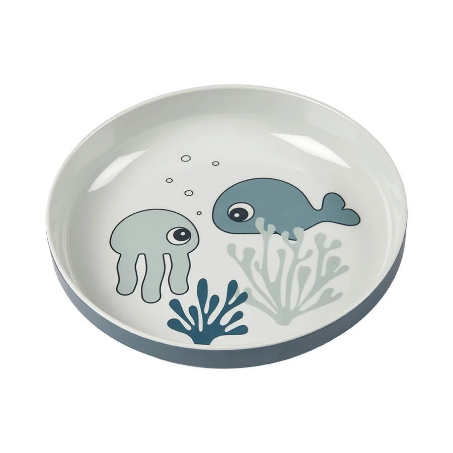 Done by Deer Yummi tallerken, Sea friends Blue