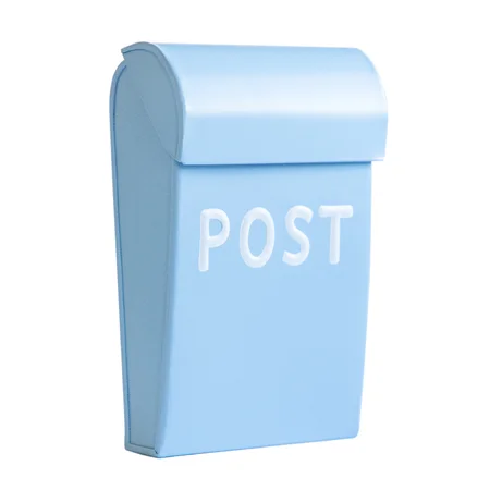 Bruka Design postkasse, mini - mat lyseblå