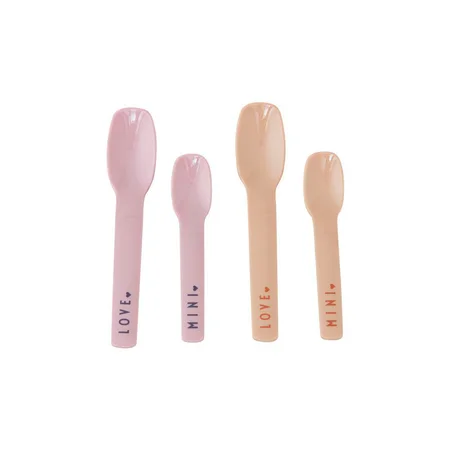 Design Letters Mini Favourite 4-pak skeer i Ecozen, Lavender/Beige
