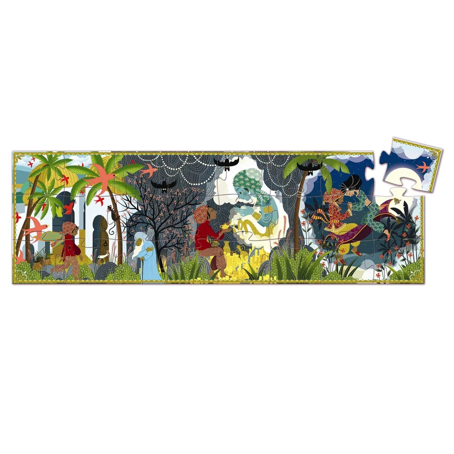 Djeco Silhouetten Puzzle, Aladin - 24 Teile