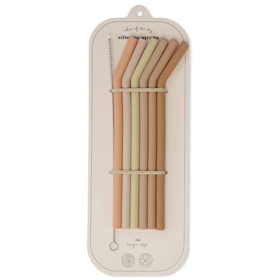 Konges Sløjd silicone sugerør, Rosey Berries