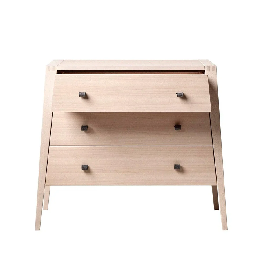 Leander kommode Linea med 3 skuffer, bøg