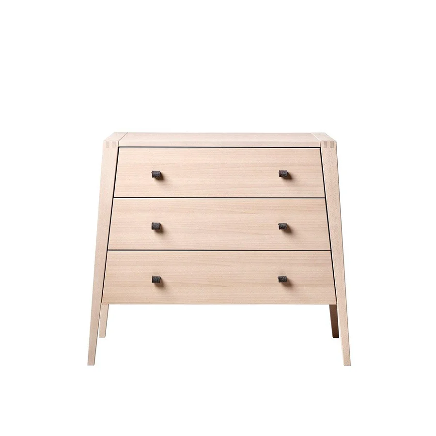 Leander kommode Linea med 3 skuffer, bøg