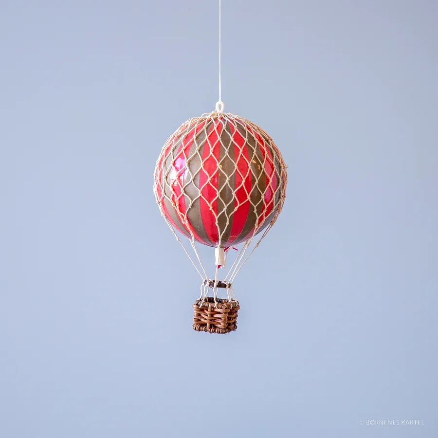 Authentic Models luftballon 8,5 cm - rød og guld