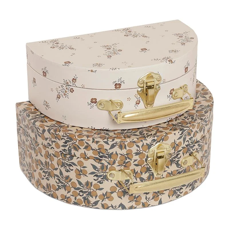 Konges Sløjd 2-pak kufferter runde, orangery beige/nostalgie beige