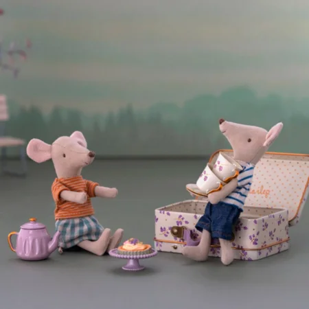 Maileg Nachmittags-Kaffeeset für die Maus - lila madelaine