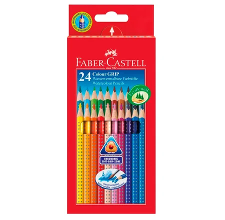 Grip Aquarell-Buntstifte, 24 Stück, Faber-Castell 