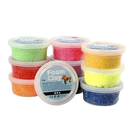 Foam Clay 10 x 35 gr, bunt