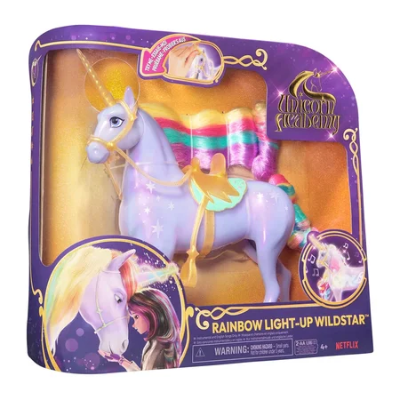 Unicorn Academy Rainbow Light up Wildstar, 28 cm