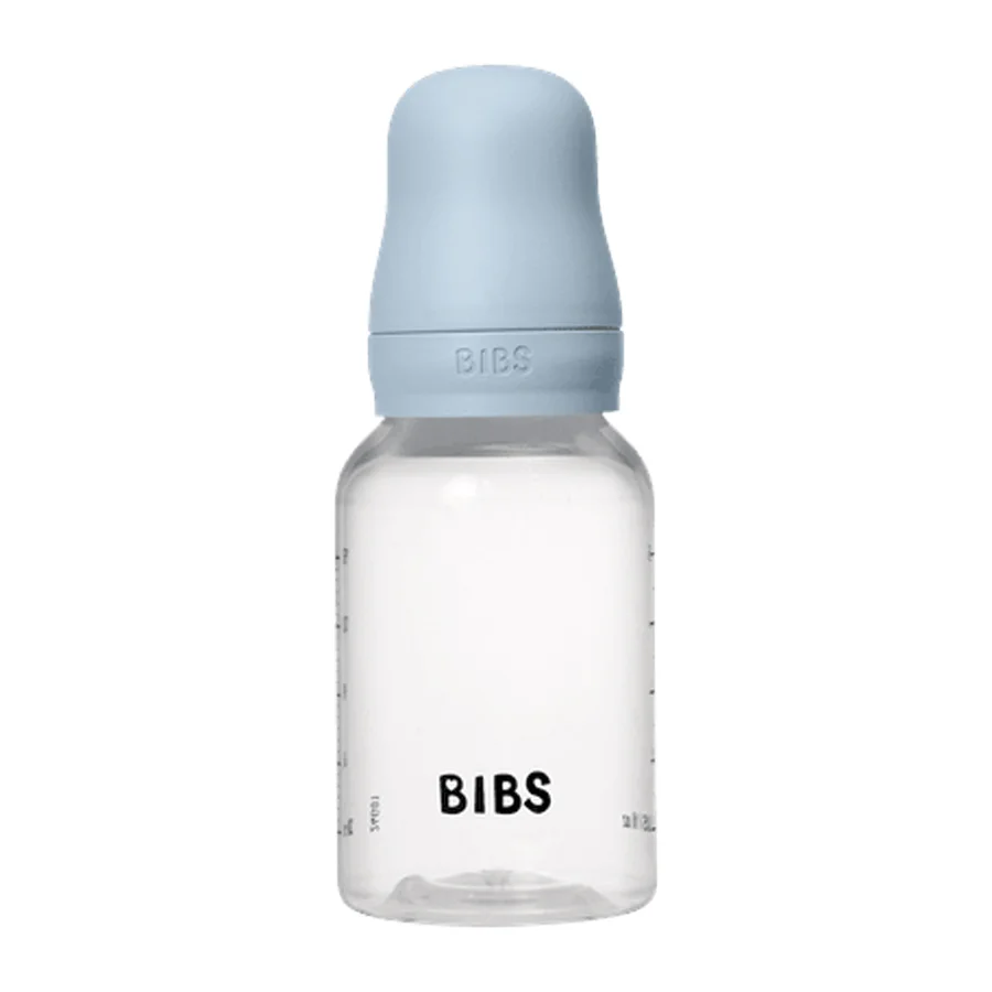 BIBS Babyflasche 150 ml, slow flow, Baby Blue