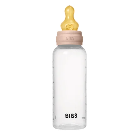 BIBS Babyflasche 270 ml, medium flow, Blush