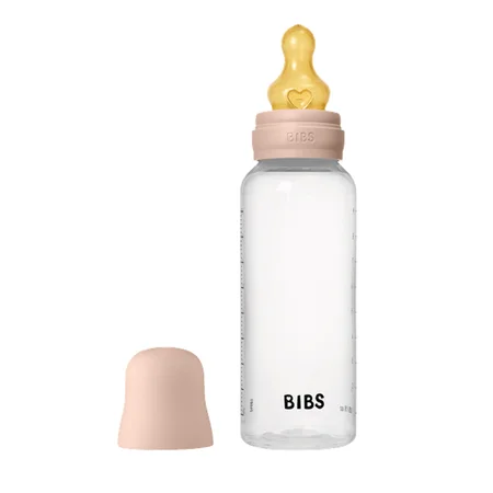 BIBS Babyflasche 270 ml, medium flow, Blush