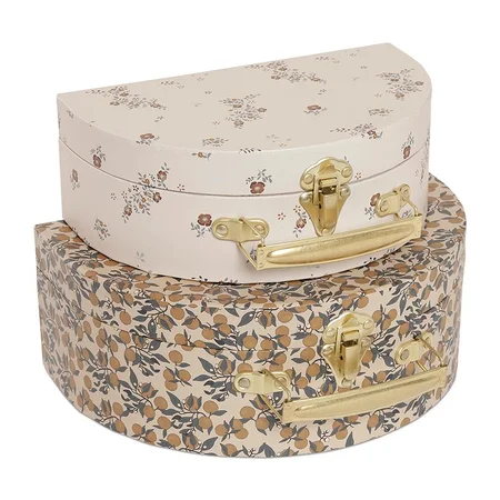 Konges Sløjd 2-pak kufferter runde, orangery beige/nostalgie beige