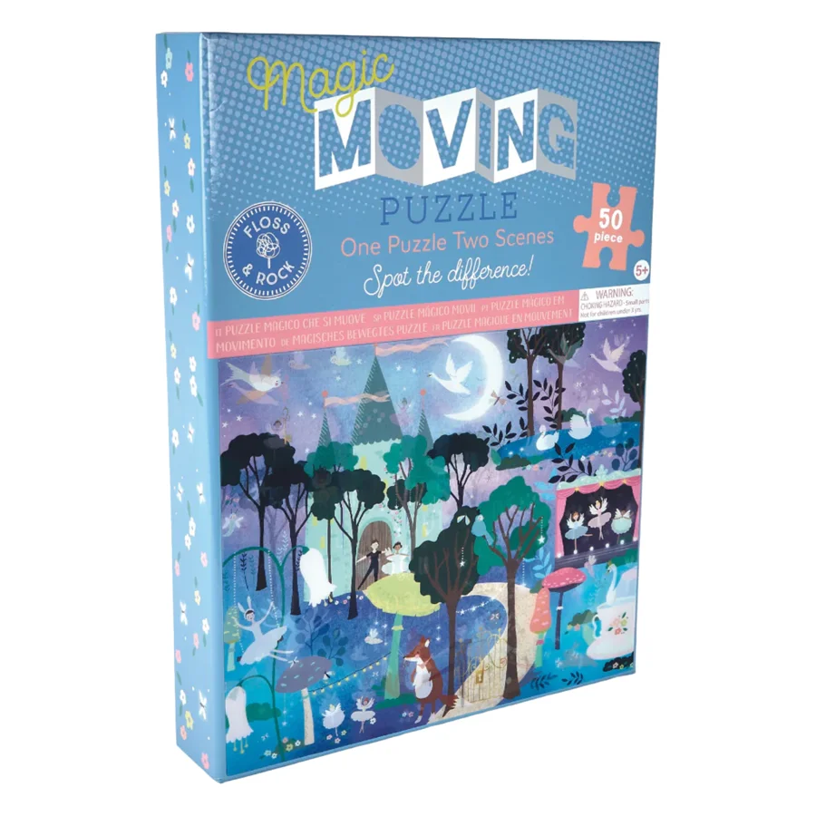 Magisches Puzzlespiel, 50 Teile - Zauberwald, Floss & Rock