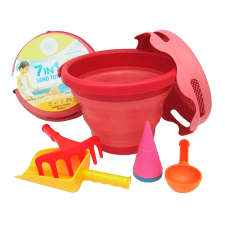 Strandspielzeug 7-in-1 zusammenklappbar, rot