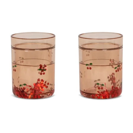 Konges sløjd 2er-Pack Glitter Tasse, cherry