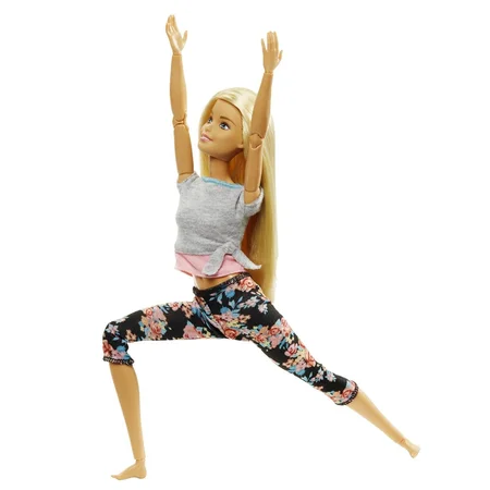 Barbie Made-to-move dukke, bukser m.rosa roser