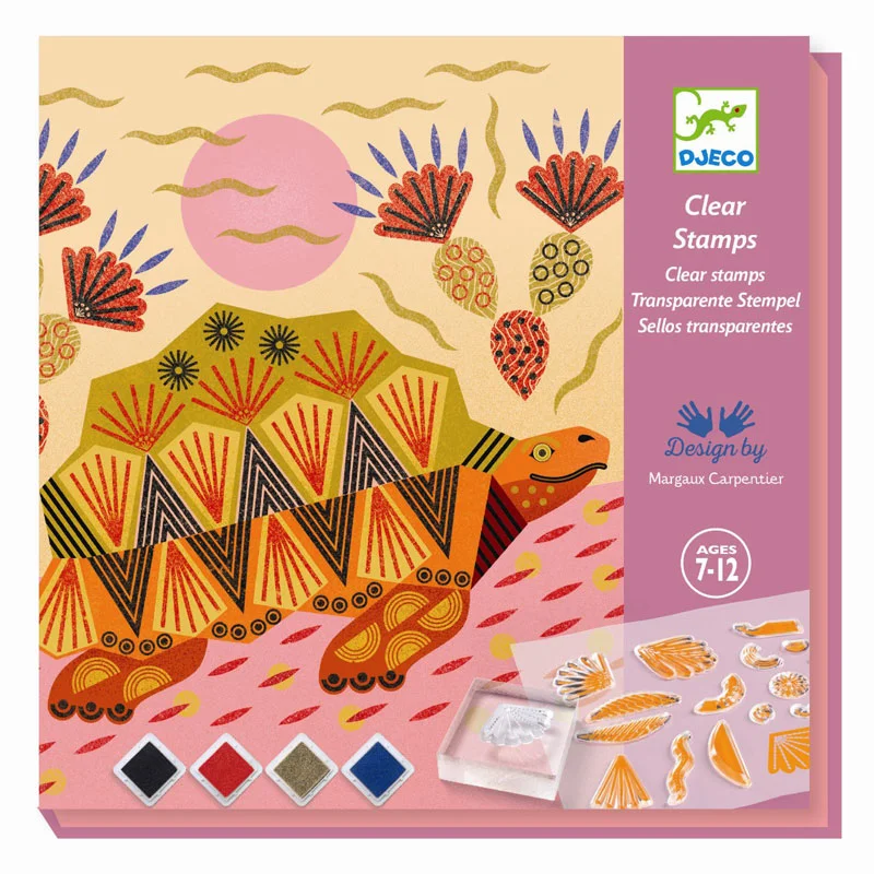 Djeco Kreativbox mit Stempeln, Tiermuster