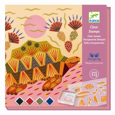 Djeco Kreativbox mit Stempeln, Tiermuster