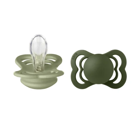 Bibs supreme 2er-Pack Silikon Schnuller, Gr. 1, sage/hunter green