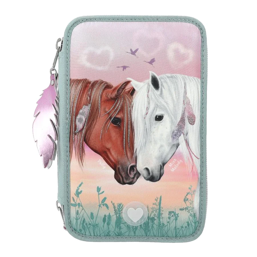Miss Melody Dreifach-Federtasche mit LED, Creative Studio