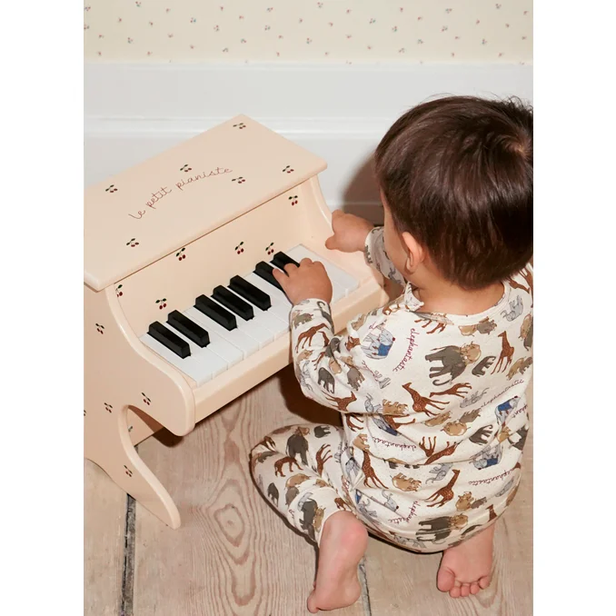 Konges Sløjd Kinderklavier aus Holz, cherry