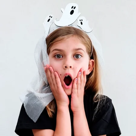 Mimi & Lula Haarreifen mit Gespensterschleier für Halloween