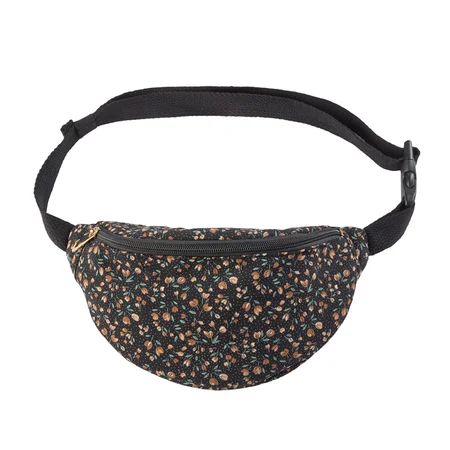 Sofie Schnoor Marica bumbag, sort m.blomster