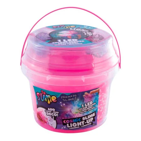 SO SLIME leuchtender kosmischer Schleim im Pott, pink
