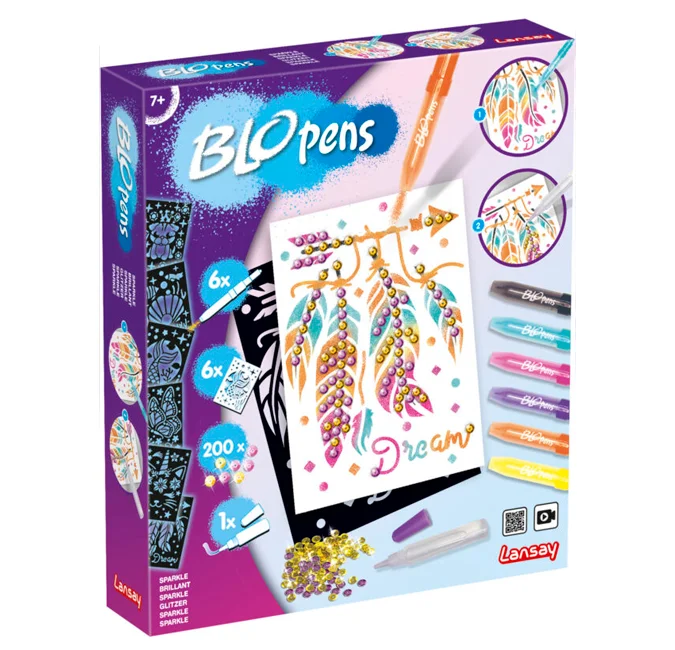 Blopens pustetusser m.pailletter