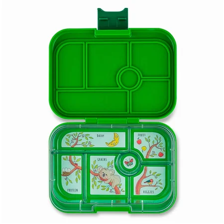 Yumbox Original madkasse m. 6 rum, Bamboo Green - Koala tray
